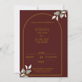 Elegante Invitación a la Boda - Clásica y Sin Tiem
