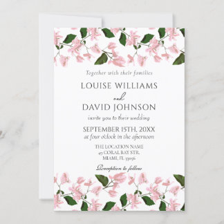 Elegante invitación a la boda con Bougainvillea