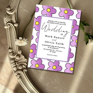 Elegante invitación a la boda con caligrafía moder