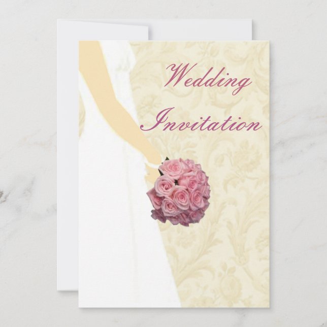 Elegante Invitación a la Boda con Palo (Anverso)