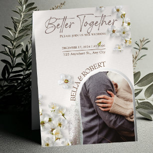 Elegante invitación a la boda con Purpurina platea