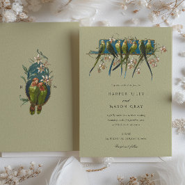 Elegante invitación a la boda con temática aérea