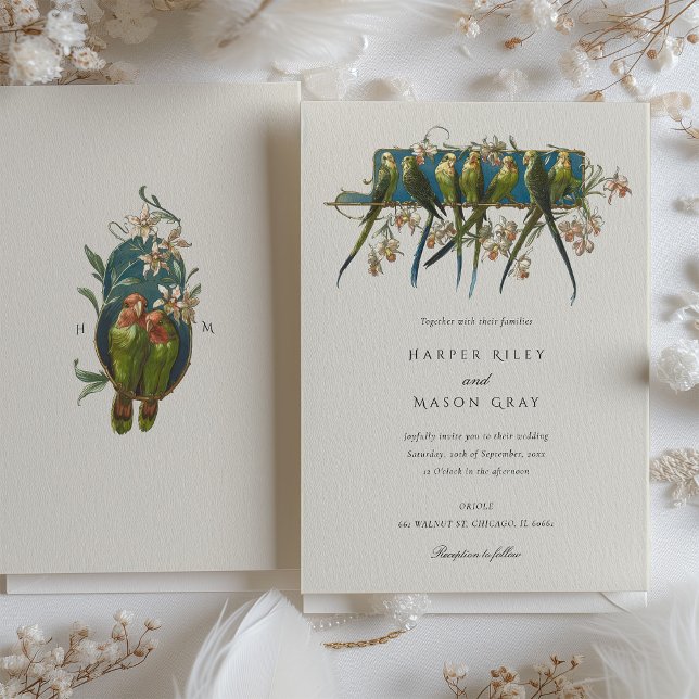 Elegante invitación a la boda con temática aérea (Subido por el creador)