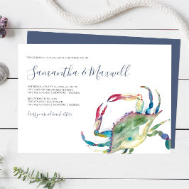 Elegante invitación a la boda costera