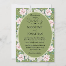 Elegante invitación a la boda de abrazo floral