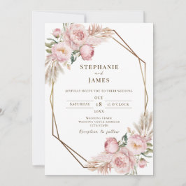 Elegante Invitación a la boda de acuarela floral r