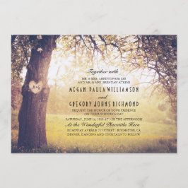 Elegante Invitación a la Boda de Árbol Vintage