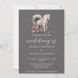 Elegante Invitación a la boda de bodas con carreta