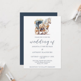 Elegante Invitación a la boda de bodas con carreta