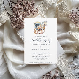 Elegante Invitación a la boda de bodas con carreta