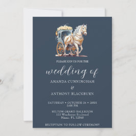 Elegante Invitación a la boda de bodas con carreta