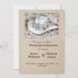 Elegante invitación a la boda de Boho Occidental