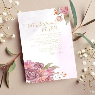 Elegante invitación a la boda de Boho Wildflower