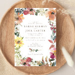 Elegante invitación a la boda de Boho Wildflower<br><div class="desc">Elegante invitación a la boda de Boho Wildflower</div>