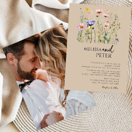 Elegante invitación a la boda de Boho Wildflower