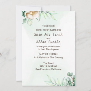 Elegante invitación a la boda de Boho Wildflower