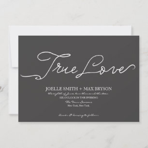 Elegante invitación a la boda de carbón vegetal