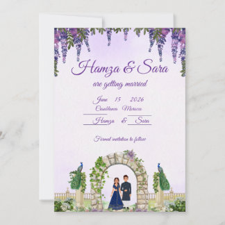 Elegante Invitación a la boda de Chalkboard | Salt