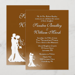 Elegante invitación a la boda de chocolate