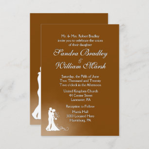 Elegante invitación a la boda de chocolate