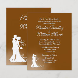Elegante invitación a la boda de chocolate