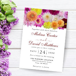 Elegante invitación a la boda de Dahlia Florals