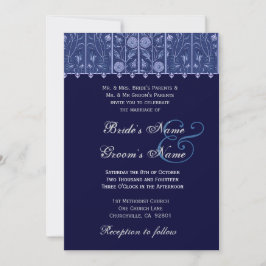 Elegante Invitación a la boda de Damasco de la med