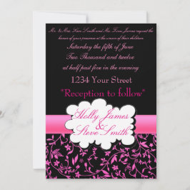 Elegante invitación a la boda de damascos