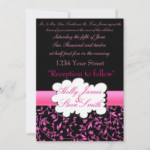 Elegante invitación a la boda de damascos