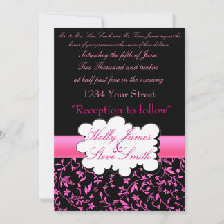Elegante invitación a la boda de damascos