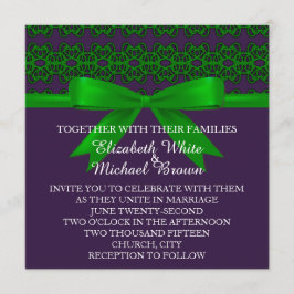 Elegante invitación a la boda de damascos