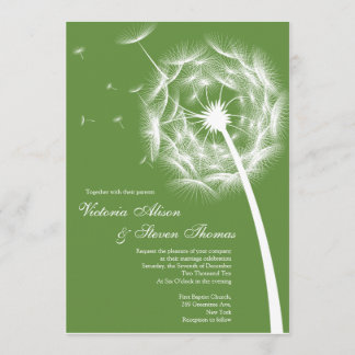Elegante invitación a la boda de Dandelion