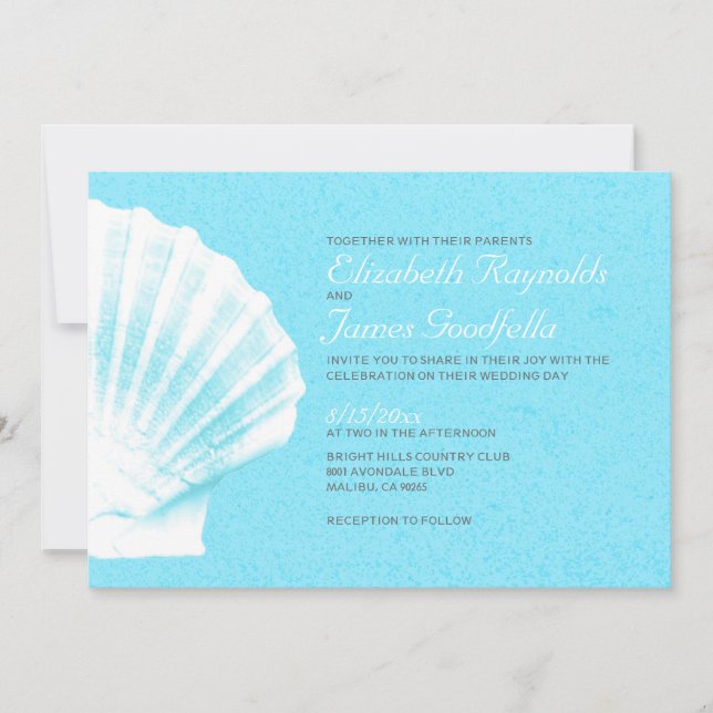 Elegante Invitación a la Boda de Destino de las Ca (Anverso)