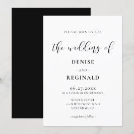 Elegante invitación a la boda de diseño