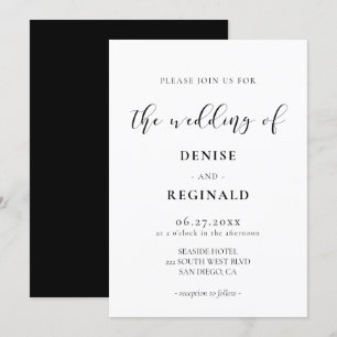 Elegante invitación a la boda de diseño