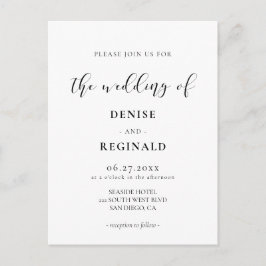 Elegante invitación a la boda de diseño