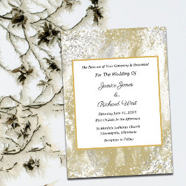 Elegante Invitación a la Boda de enrejado dorado