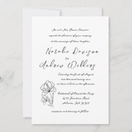 Elegante Invitación a la boda de escritura moderna