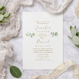 Elegante invitación a la boda de Eucalipto