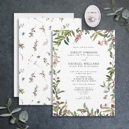 Elegante Invitación a la Boda de Flora Silvestre d