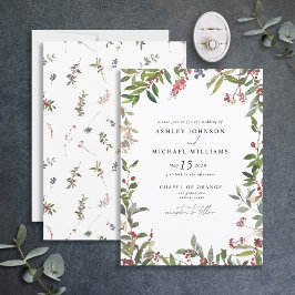 Elegante Invitación a la Boda de Flora Silvestre d