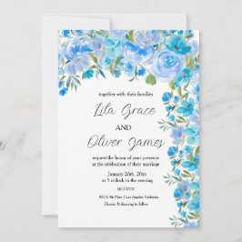 Elegante invitación a la boda de flores silvestres