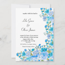 Elegante invitación a la boda de flores silvestres