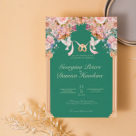 Elegante invitación a la boda de flores silvestres