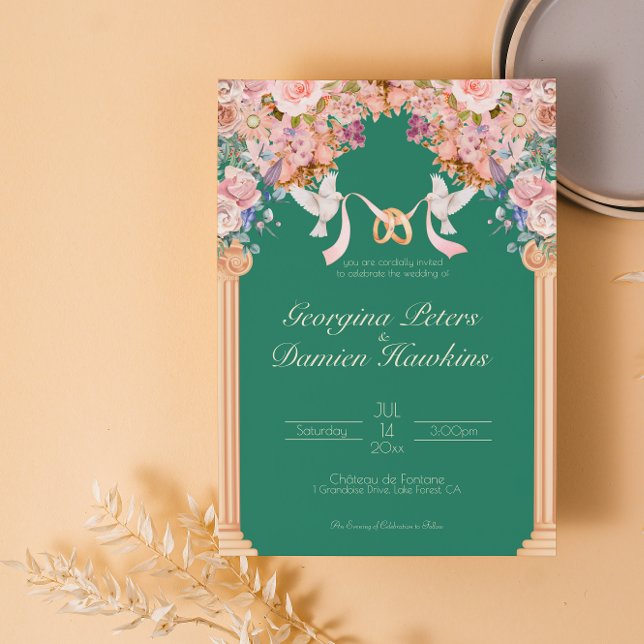Elegante invitación a la boda de flores silvestres (Subido por el creador)