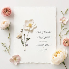 Elegante invitación a la boda de Flores Silvestres