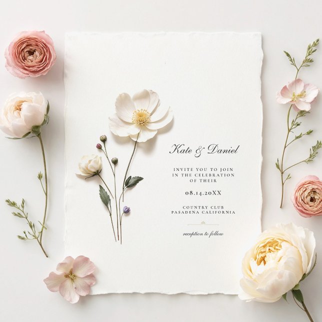 Elegante invitación a la boda de Flores Silvestres (Subido por el creador)