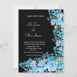 Elegante invitación a la boda de flores silvestres