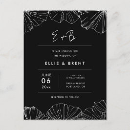 Elegante invitación a la boda de Ginkgo Biloba