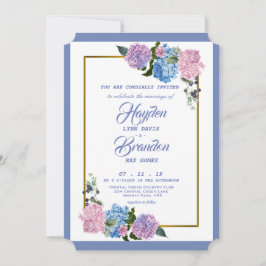 Elegante Invitación a la Boda de Hidrangea